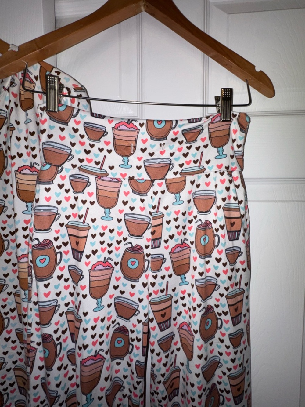 Jordann Jammies Coffee Print Pajama Set Size Small Cozy Lounge Set - Picture 5 of 10
